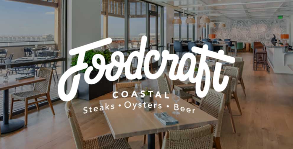 dining area of Foodcraft with logo superimposed