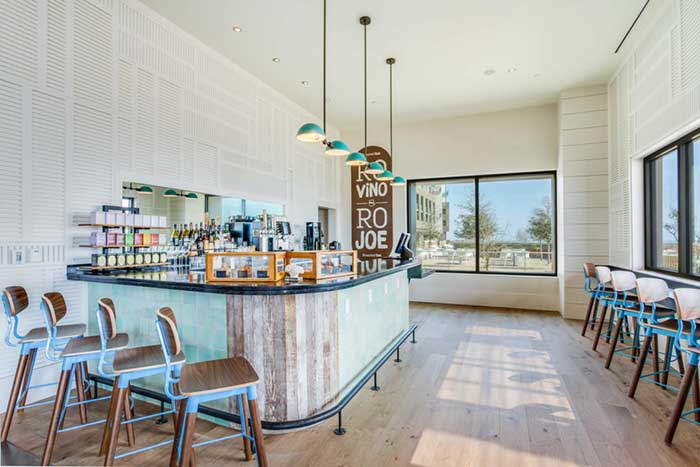 Roasted Oak bar and sign